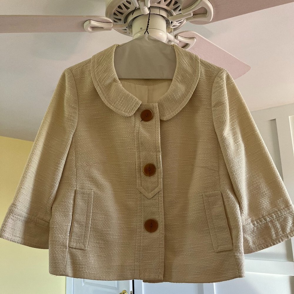 Ann Taylor Loft Cream Ladies Jacket Size 10